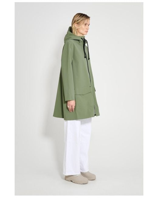 Stutterheim Green Mosebacke Patch Raincoat