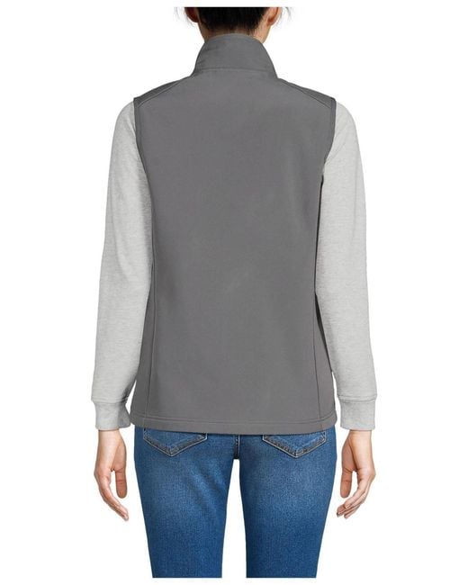 Lands' End Gray Soft Shell Vest