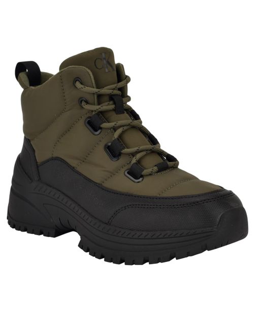 Calvin Klein Black Noanne Lace-up Cold Weather Boots