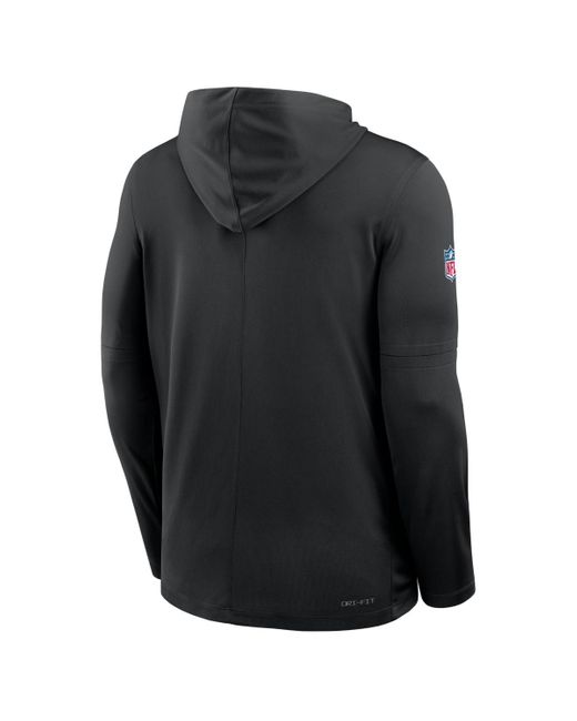 Nike Black New York Jets Sideline Pure Fury Performance Long Sleeve Hoodie T-shirt for men