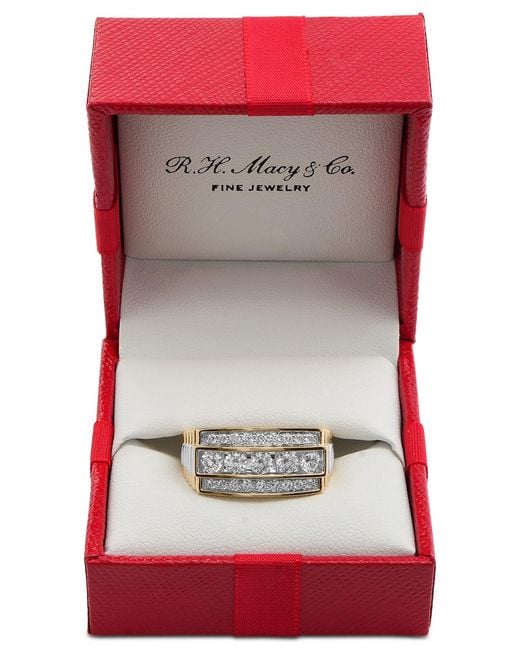 Macy's Metallic Diamond Row Ring (1 Ct. T.w for men