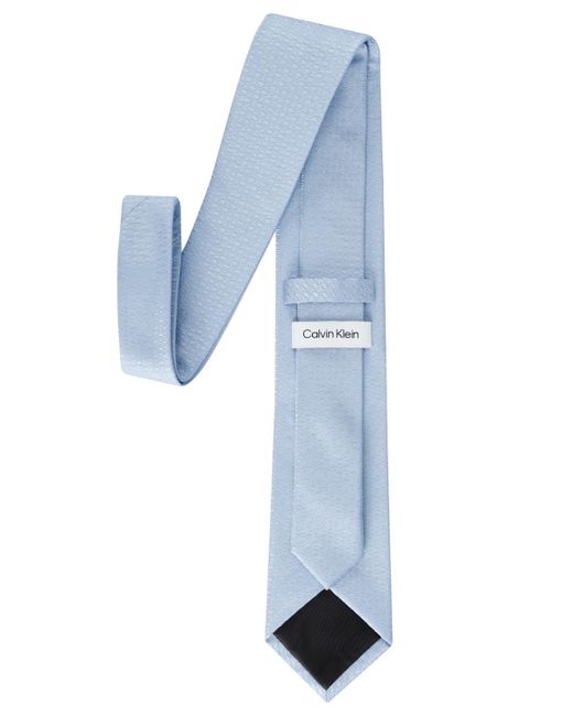 Calvin Klein Blue Ray Tonal Geo-pattern Tie for men
