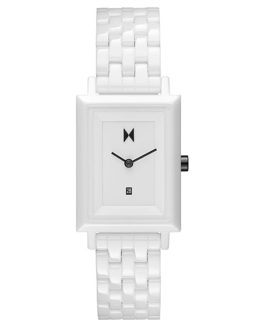MVMT Signature Square White Ceramic Bracelet Watch 26mm Lyst