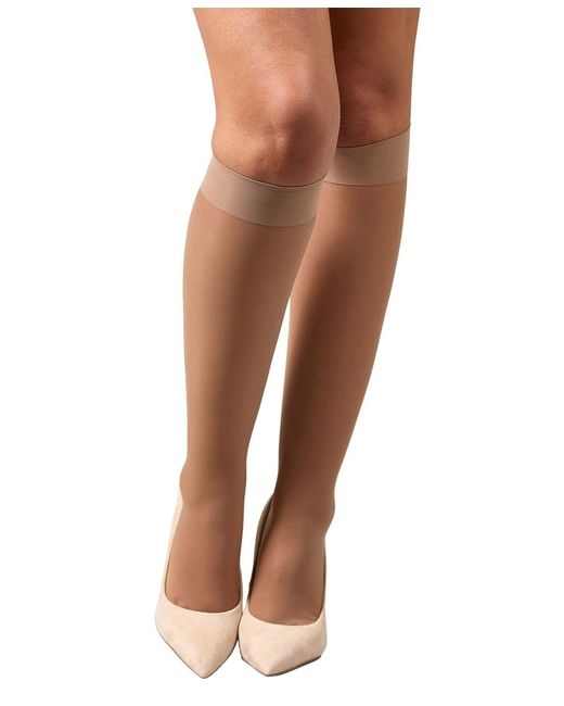 Memoi Natural Light Support Knee Highs