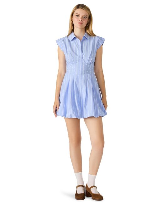 Steve Madden Blue Arielle Mini Bubble Dress