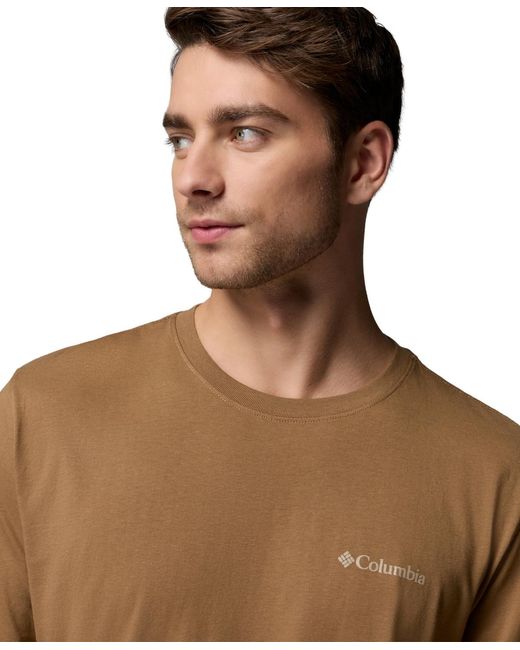 Columbia Brown Fundamental Graphic Long-sleeve T-shirt for men