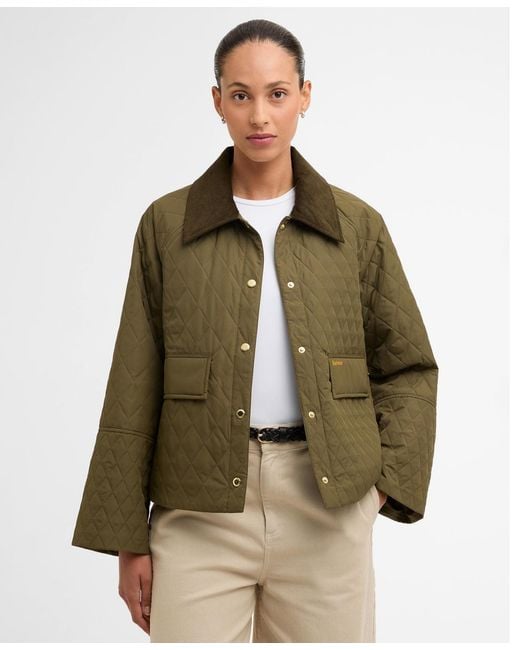 Barbour Green Kirby Quilt Jacket