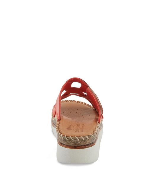 Spring Step Red Montera Leather Slide