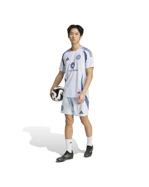 Adidas Blue Chicago Fire Away 2025 Municipal Device Kit Authentic Shorts for men