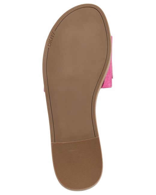 DKNY Pink Willow Slide Slip-on Flats Sandals