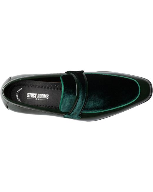 Stacy Adams Spratley Moc Toe Saddle Slip On Loafer in Green for