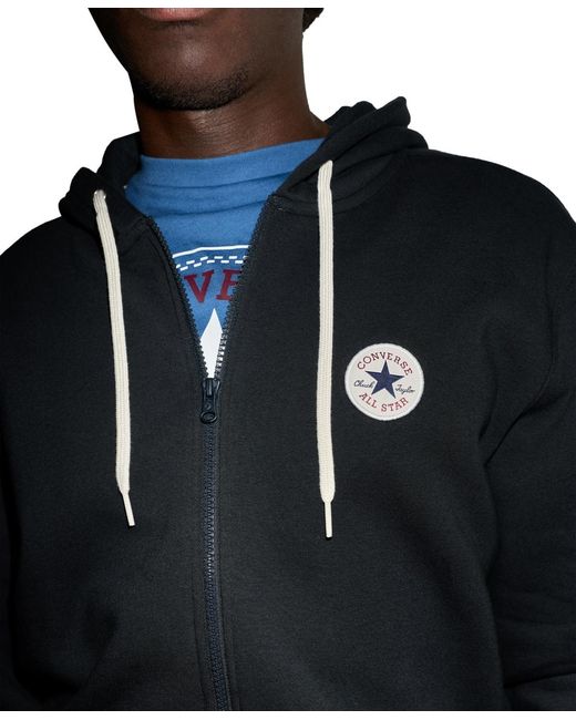 Converse Blue Chuck Patch Full-zip Regular-fit Hoodie for men