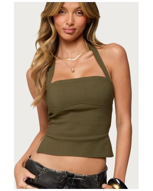 Edikted Green Dara Halter Top