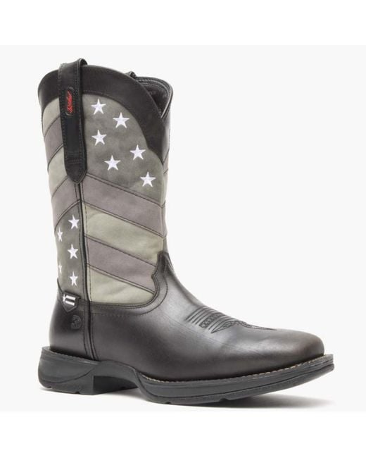 Durango Brown Rebel By Faded Black Flag Western Boot for men