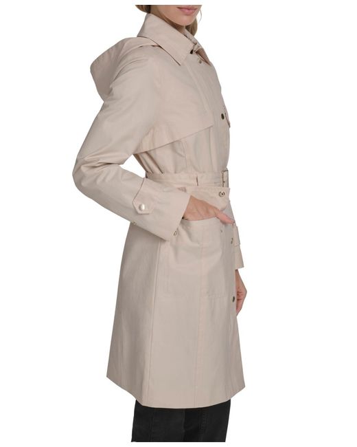 Cole Haan Natural Cotton Rain Trench Coat