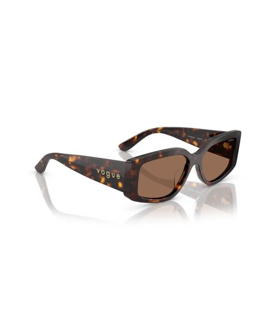 Vogue Eyewear Brown Rectangle Sunglasses