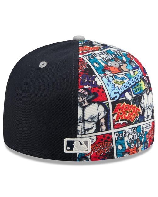 KTZ Blue Navy/gray New York Yankees 2025 Mlb Diamond Hero Edition 59fifty Fitted Hat for men
