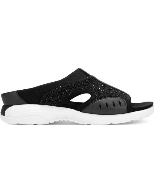 Easy Spirit Black Traciee Lightweight Flat Easy-on Sandals