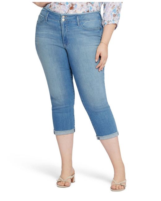 NYDJ Plus Size Chloe Capri Jeans in Blue | Lyst