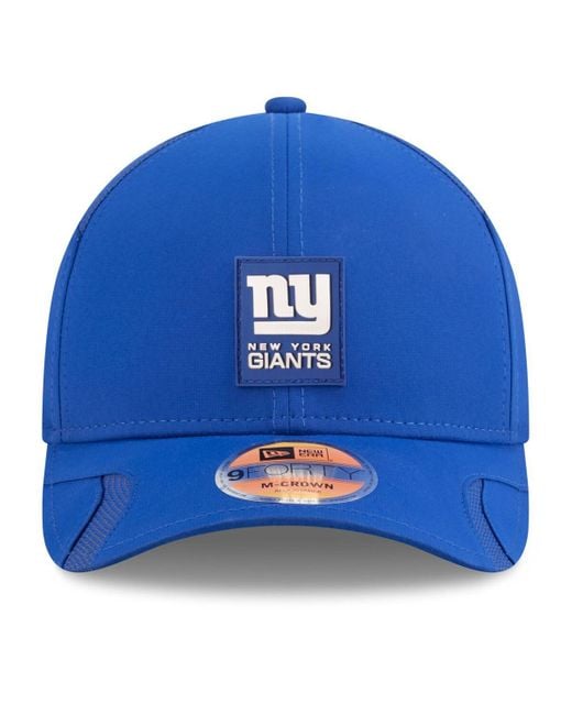 KTZ Blue New York Giants 2025 Sideline M-crown 9forty Adjustable Hat for men