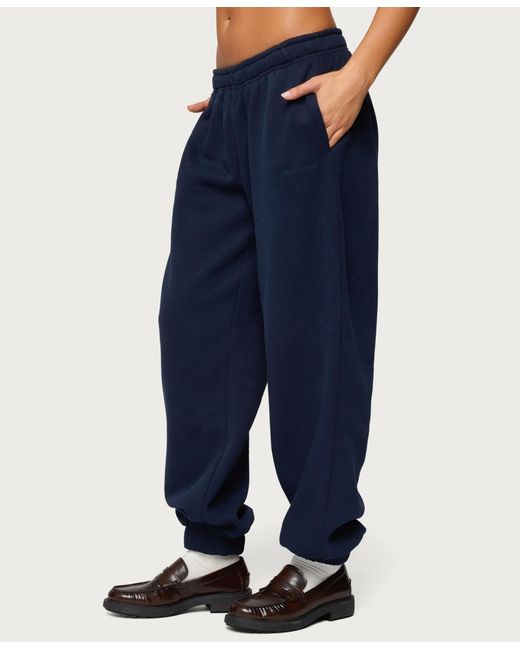 Edikted Blue Jayce Sweatpants