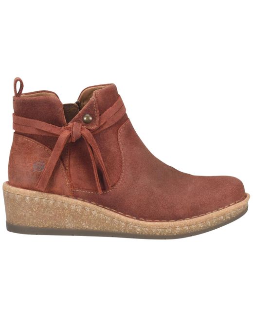 Born Brown Vaughn Round Toe Regular Booties