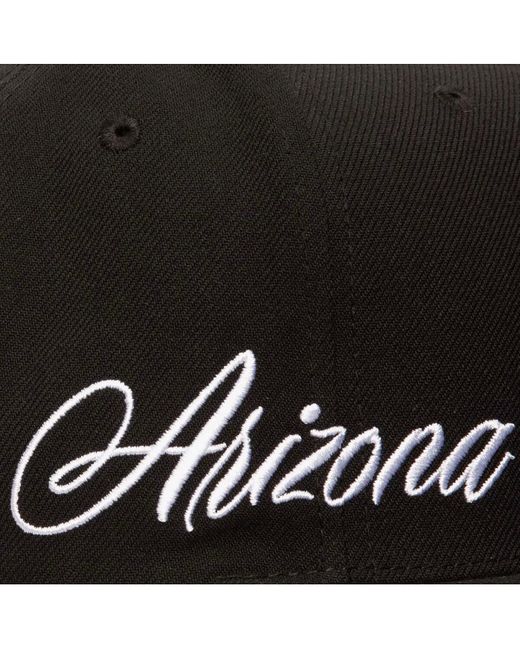 Mitchell & Ness Black Arizona Diamondbacks Just Don X Mlb Lux Script Snapback Hat for men