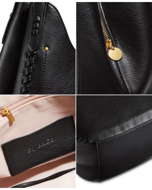 Style & Co. Black Whip-stitch Soft 4-poster Tote