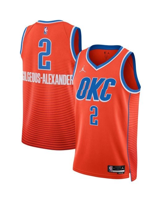 Nike Red Shai Gilgeous-alexander Oklahoma City Thunder Statement Edition Swingman Jersey for men