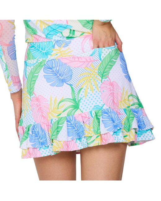G Lifestyle Clothing Blue G Lifestyle Double Ruffle Skort