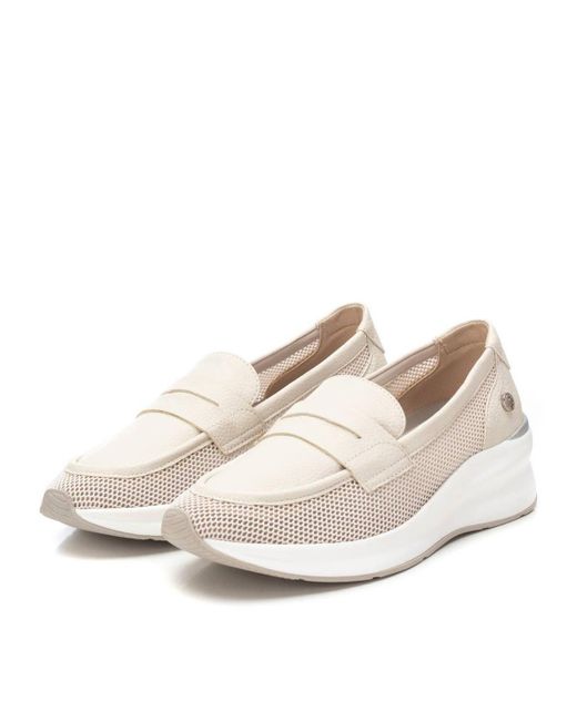Xti White Mesh Loafers By