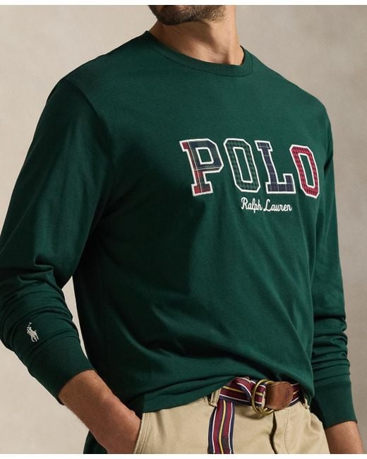 Polo Ralph Lauren Green Big & Tall Long-sleeve Graphic T-shirt for men