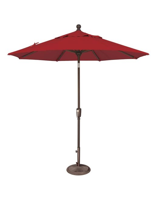 Mondawe Red 7.5ft Solefin Octagon Patio Umbrella