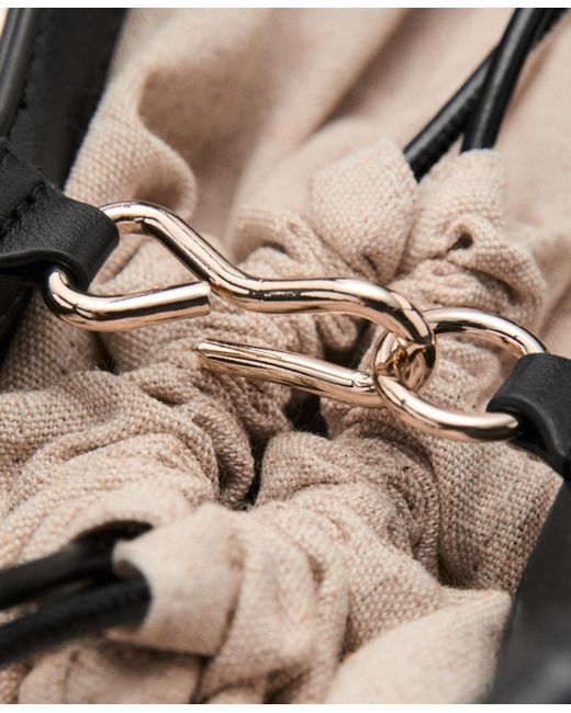 Mango Black Mini Shopper-style Shoulder Bag