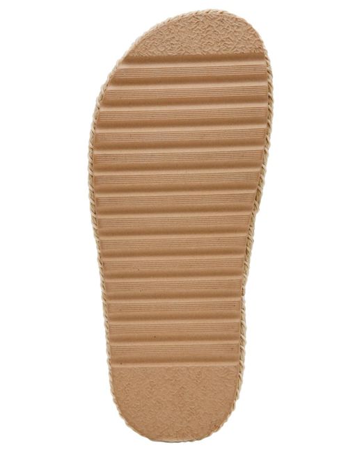 Steve Madden Multicolor Bellar Raffia Platform Footbed Slide Sandals