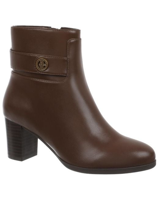 Giani Bernini Brown Artta Round Toe Booties