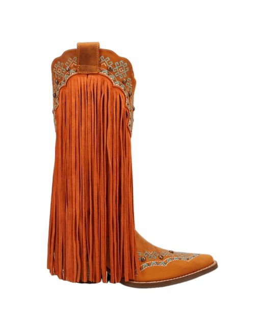 Dingo Orange Tequila Sunrise Suede Boot