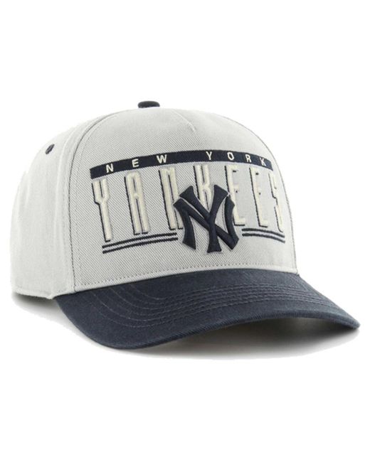 '47 Gray 47 Brand New York Yankees Double Headed Baseline Hitch Adjustable Hat for men