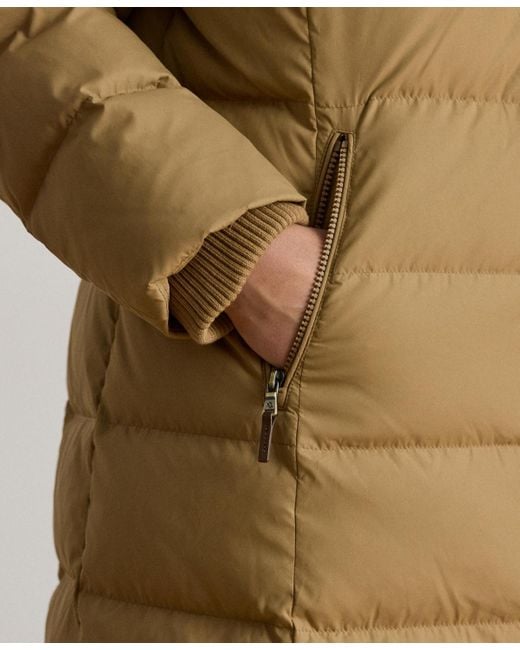 Ralph Lauren Natural Plus Size Faux-fur-trim Hooded Puffer Coat