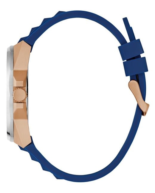 Guess Blue Multi-function Silicone Watch 46mm for men