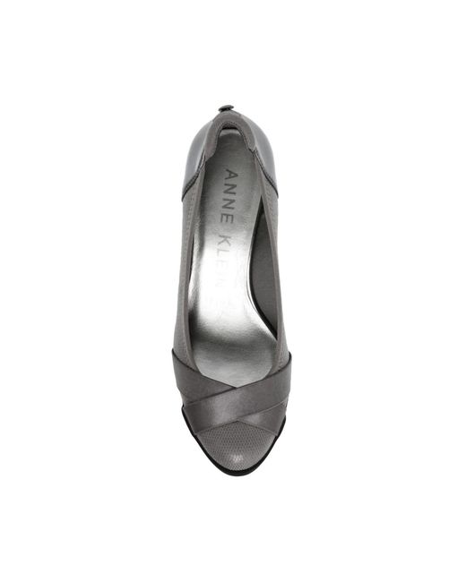 Anne Klein Black Timeout Wedge Pumps
