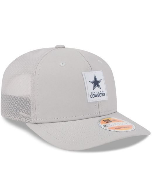 KTZ Gray Dallas Cowboys 2025 Sideline 9seventy Trucker Adjustable Hat for men