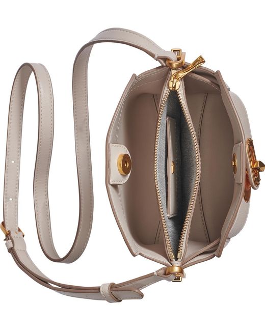 Donna Karan Gray Bridgehampton Turnlock Crossbody