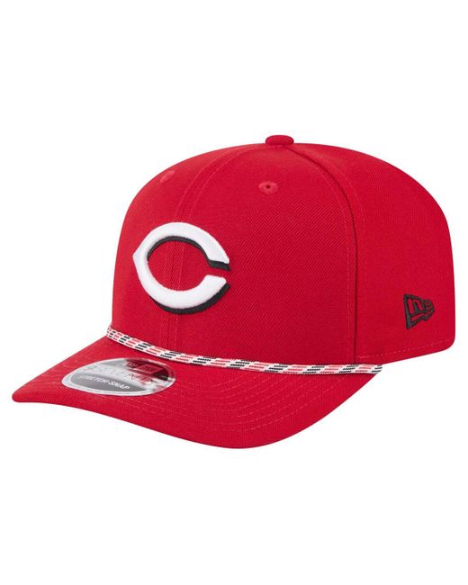 KTZ Red Cincinnati S Multi-rope 9seventy Stretch-snap Hat for men