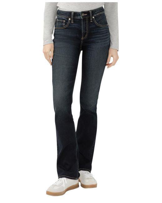 Silver Jeans Co. Blue Avery High Rise Curvy Fit Slim Bootcut Jeans