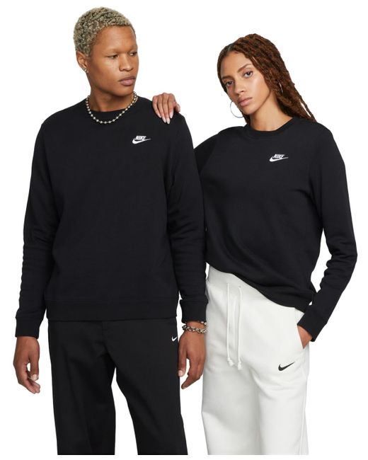 Nike Black Sportswear Club Fleece Crewneck Sweatshirt