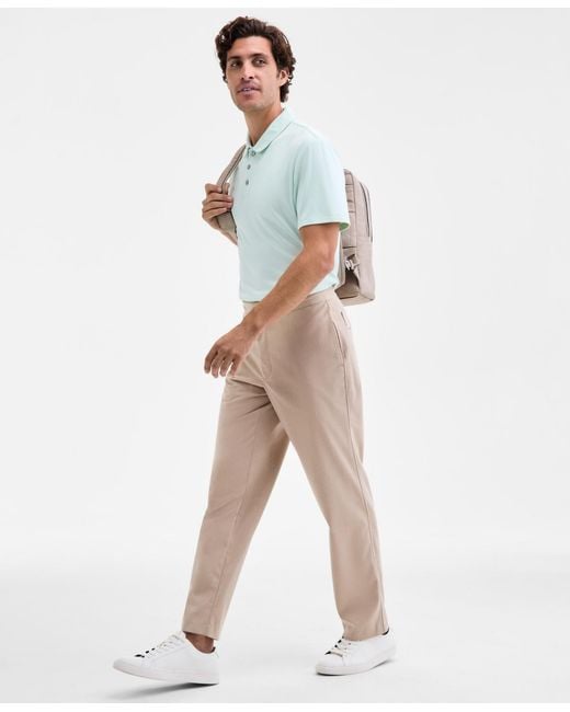 Alfani White Drawstring Trousers for men