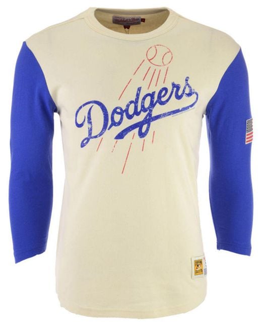 Mitchell & Ness Blue Los Angeles Dodgers Wild Pitch Raglan T-shirt for men
