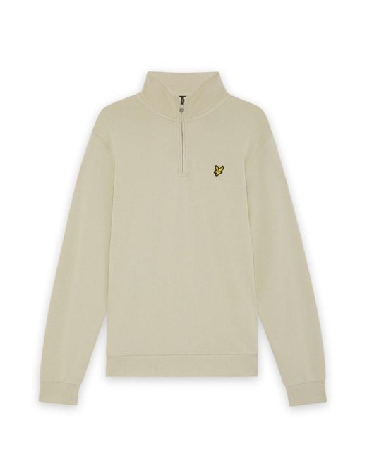 Lyle & Scott Natural Loopback Quarter Zip Sweat for men