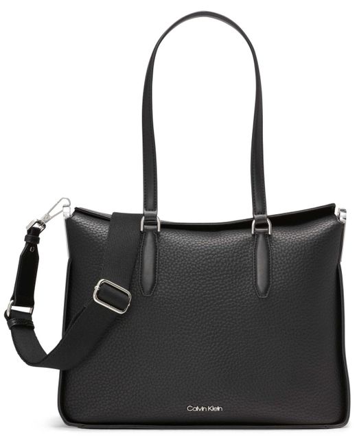 Calvin Klein Black Fay Convertible Tote Bag